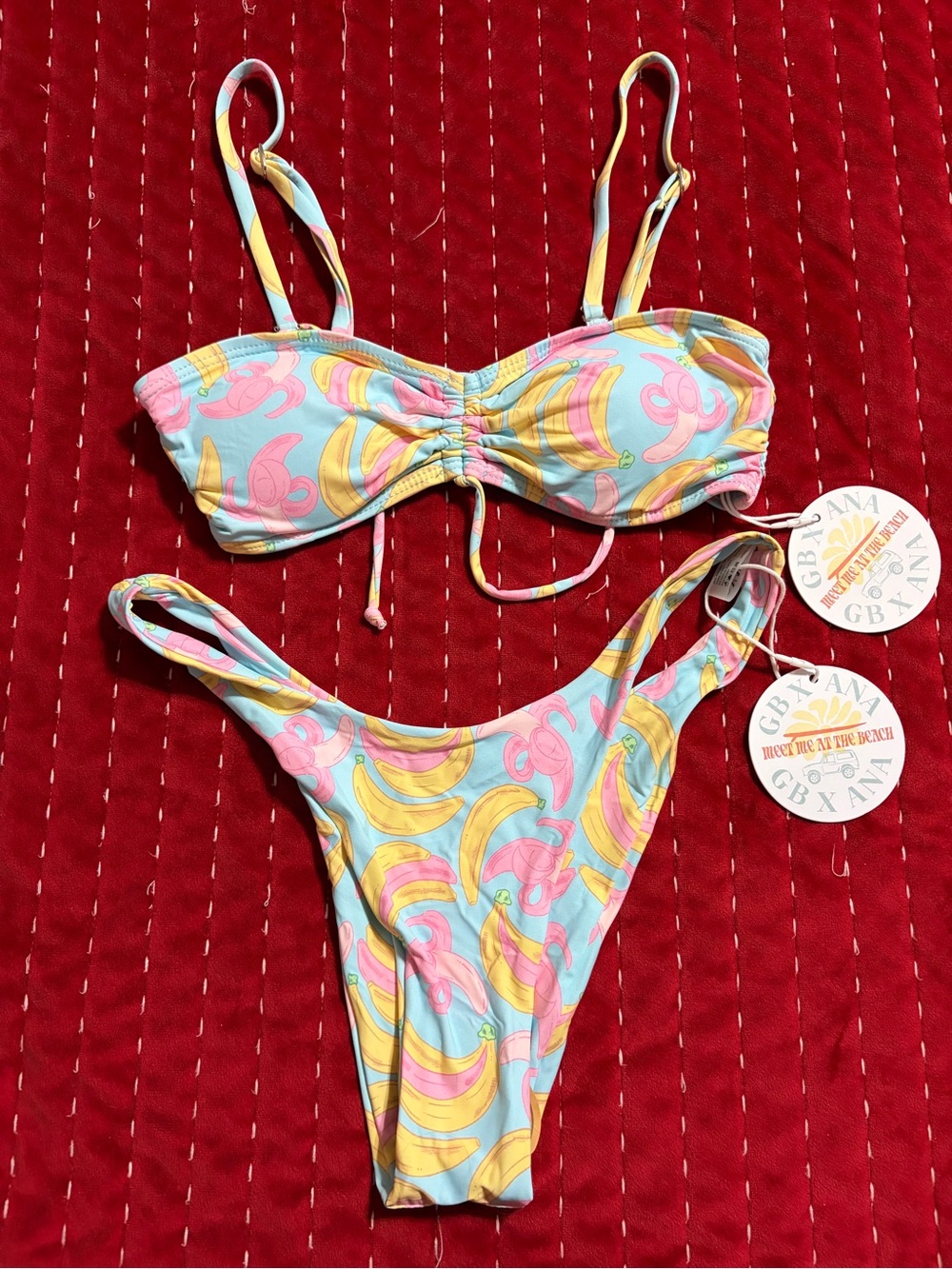 Grey Bandit GB X Ana Ana’s Bananas Swimsuit (XS top and S bottom) NWT
